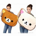 Fashionable Thermal Cartoon Little Bear Carpet Blankets, Used as Shawl Capes, Chair Cushions